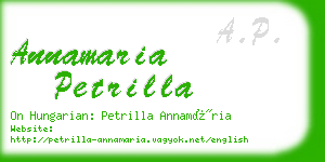 annamaria petrilla business card